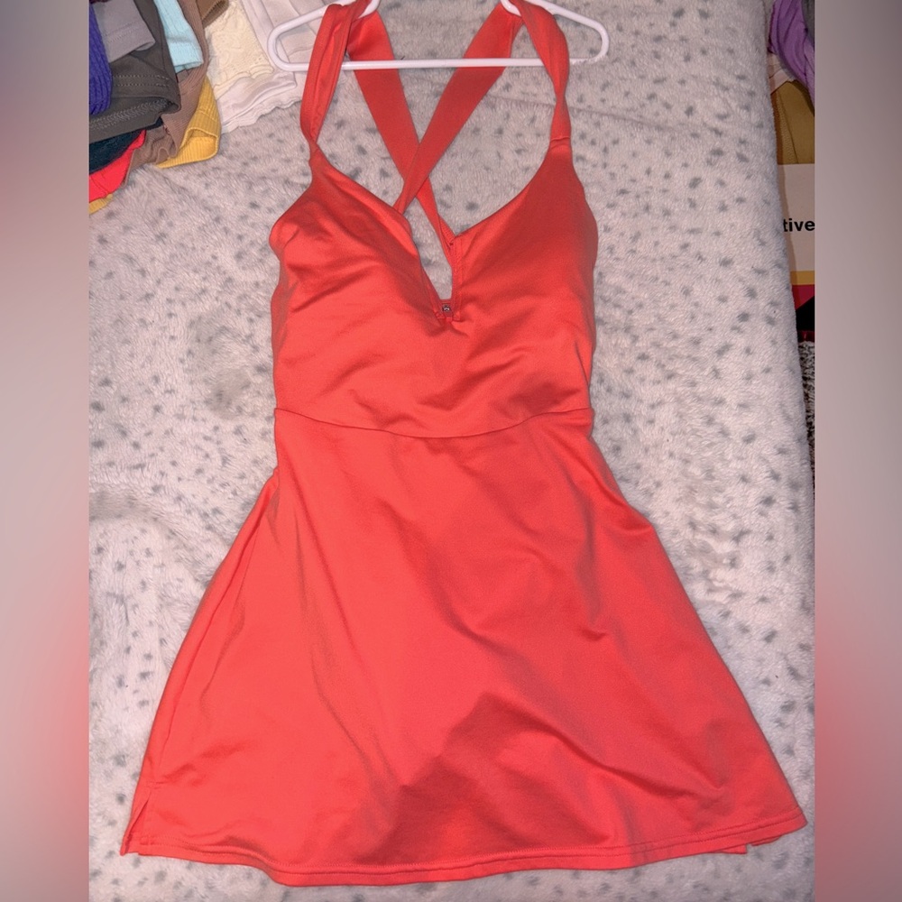 ALO YOGA Alosoft Showcase Dress - Candy Orange size XS
